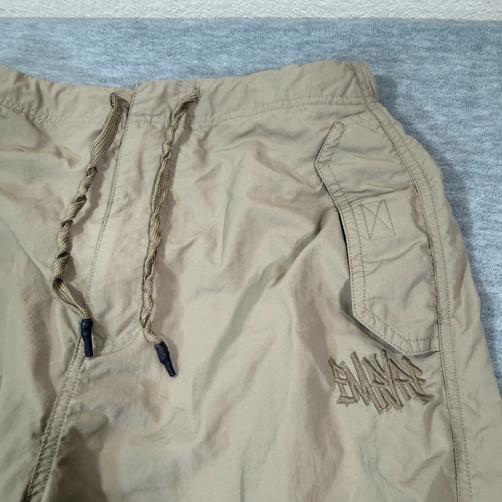 Emage Cargo Pants Men S Tan Drawstring Hem Utility Pockets Streetwear Fit - Picture 2 of 12